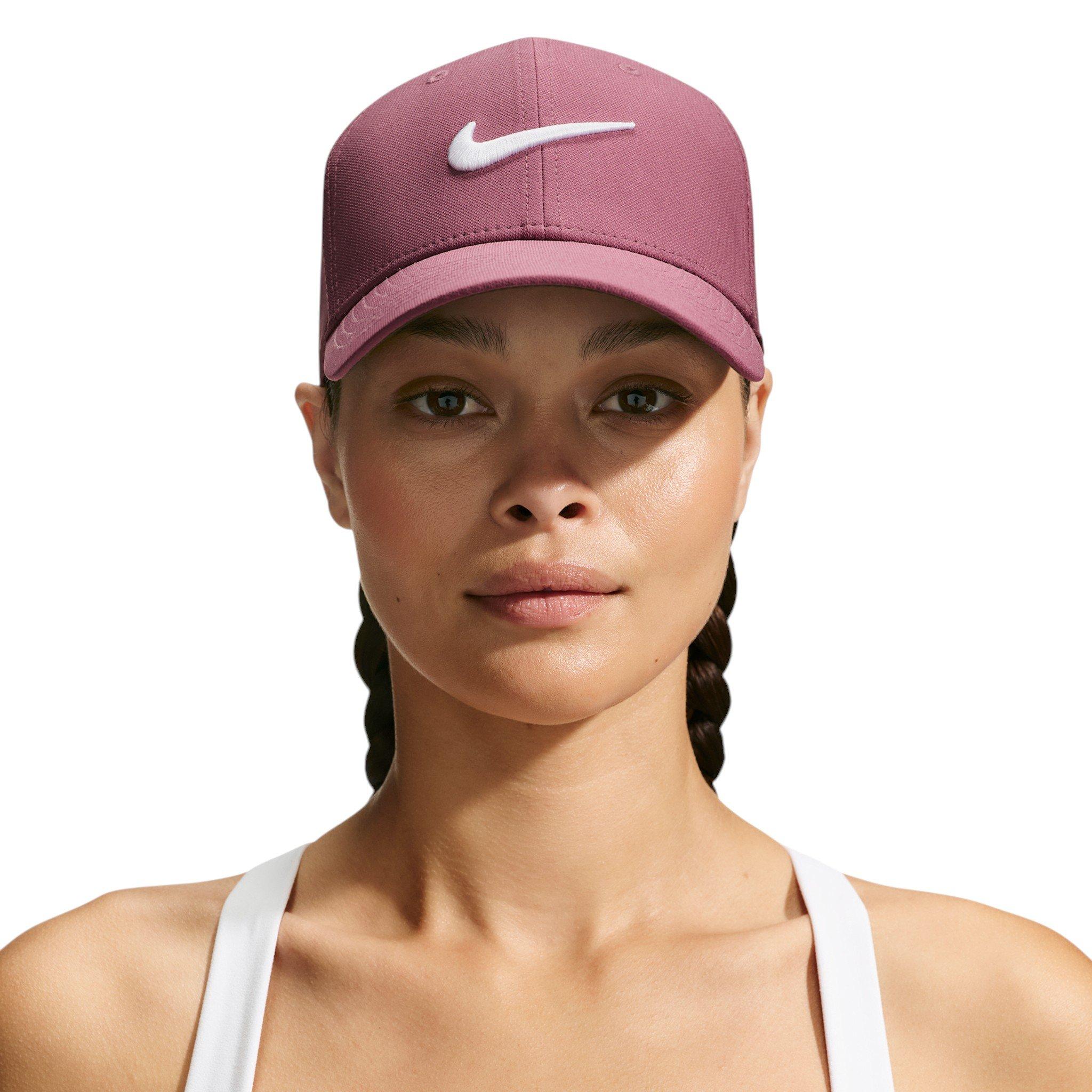 Nike Dri-FIT Club Structured Swoosh Hat - Pink/White - PINK/WHITE